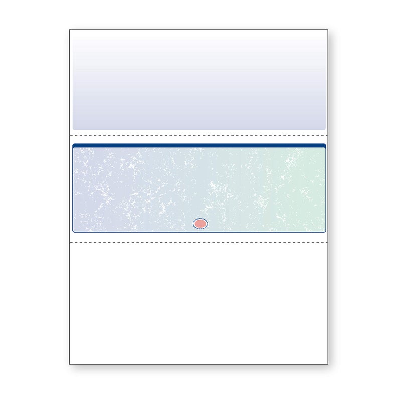 DocuGard Blue/Green Premier Prismatic Middle High Security Check Paper - QuickBooks & Laser/Inkjet Printer Compatible - 13 Security Features - 500 Blank Business Checks (04535) - Image 1